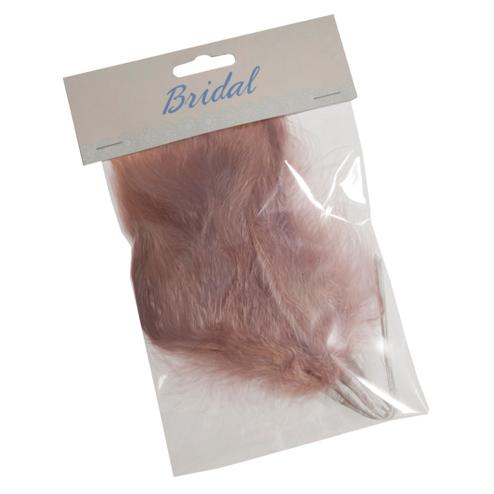Fluffy Feathers x 6 Stems - Mink