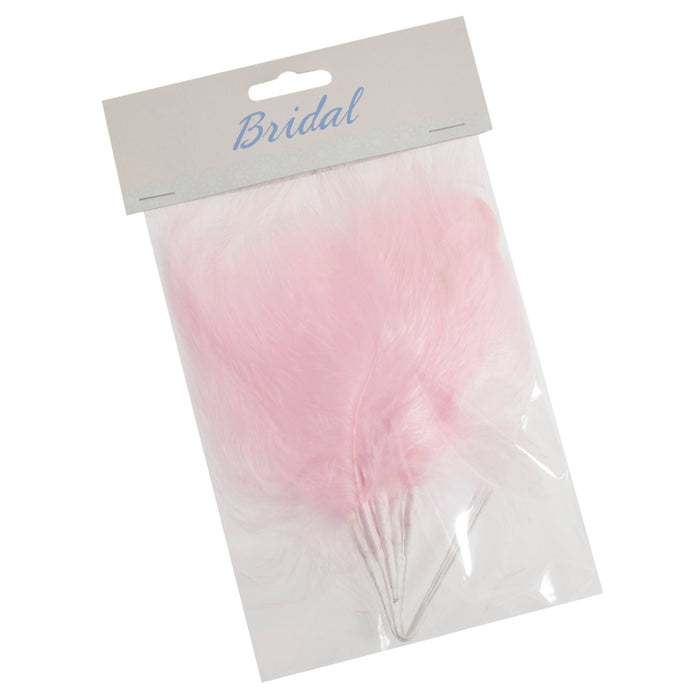 Fluffy Feathers x 6 Stems - Pale Pink
