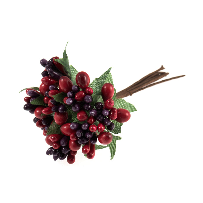 Red Mixed Berries - 8 Stems