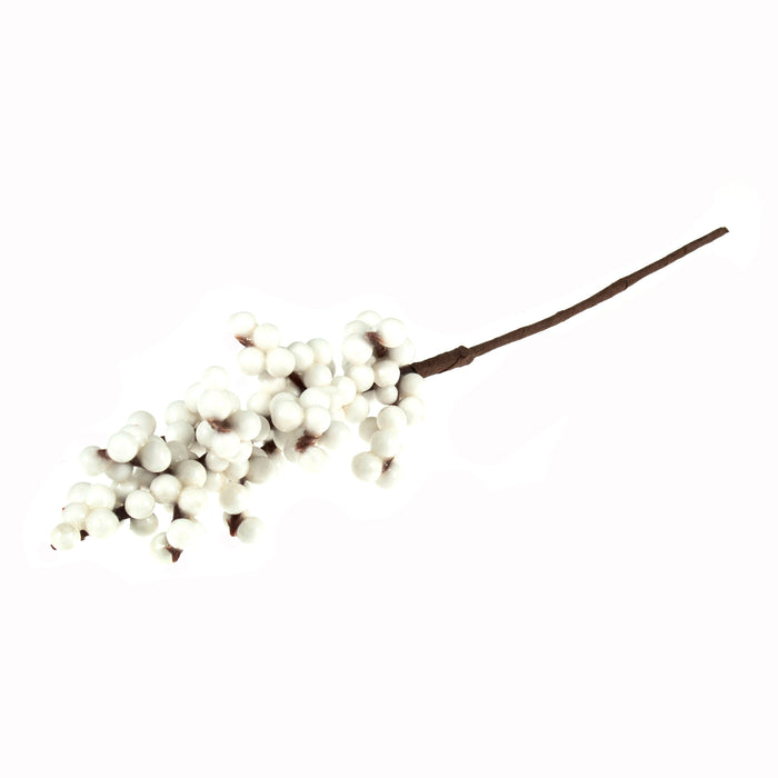White Pepperberries Pick - 20cm - offered as seconds-quality