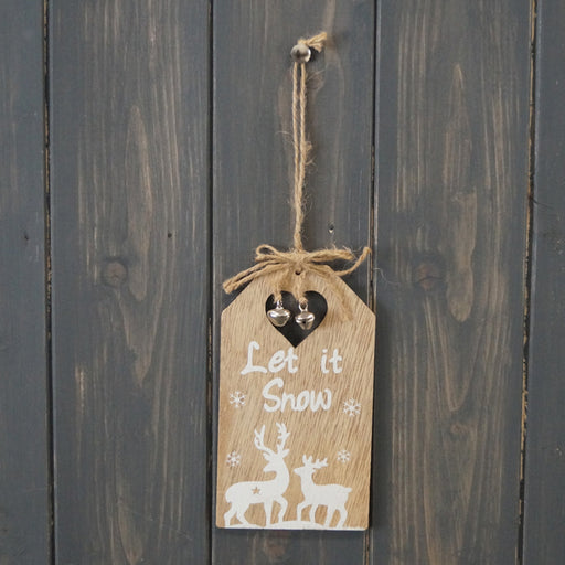 Set of Two Wooden Christmas Signs