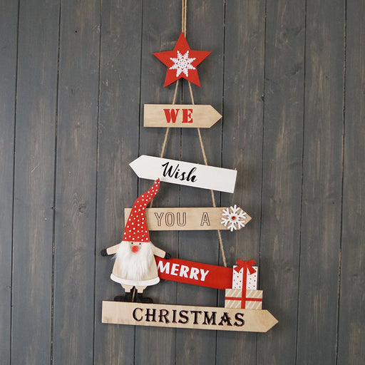 Merry Christmas Hanging Tree Sign