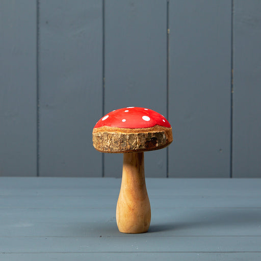 Wooden Mushroom x 13.5cm - Red
