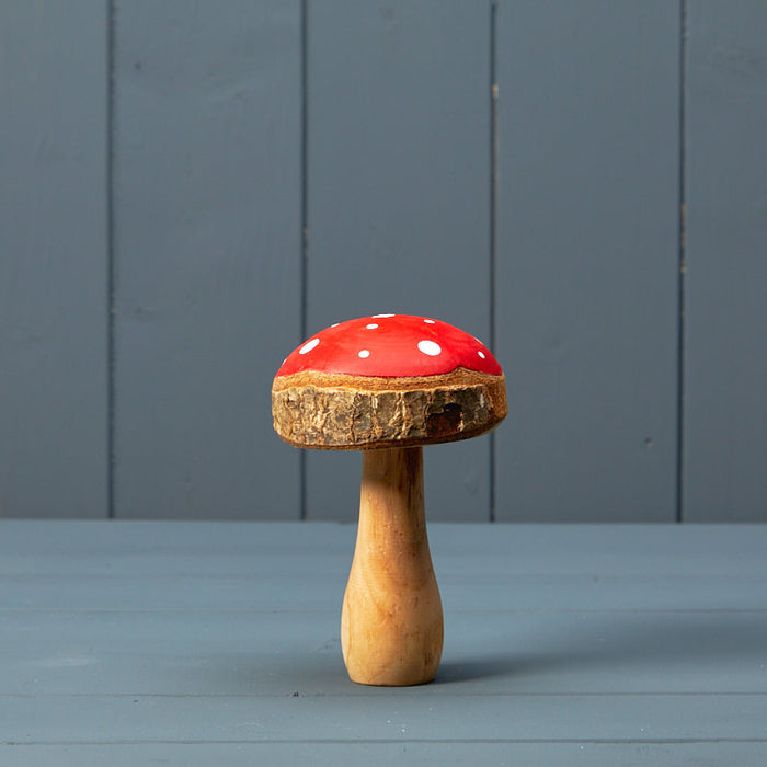 Wooden Mushroom x 13.5cm - Red