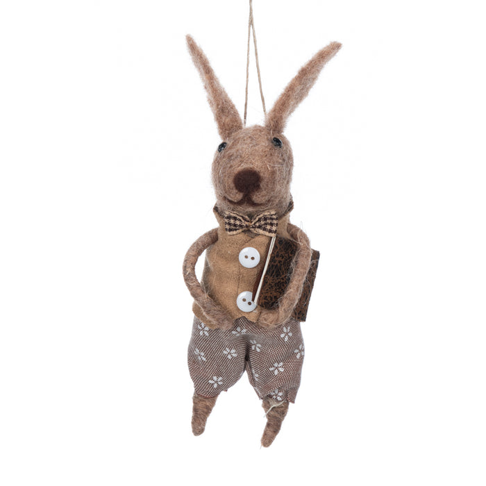 Hanging Wool Rabbit 15cm