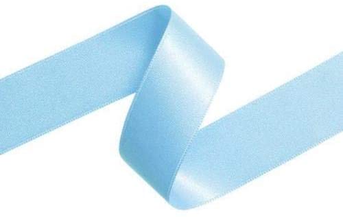 6mm x 20m Double Faced Baby Blue Satin Ribbon