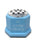 Baby Blue Square Based Memorial Pot - In Loving Memory