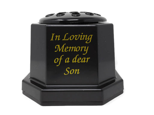 In Loving Memory Black Memorial Pot - Son