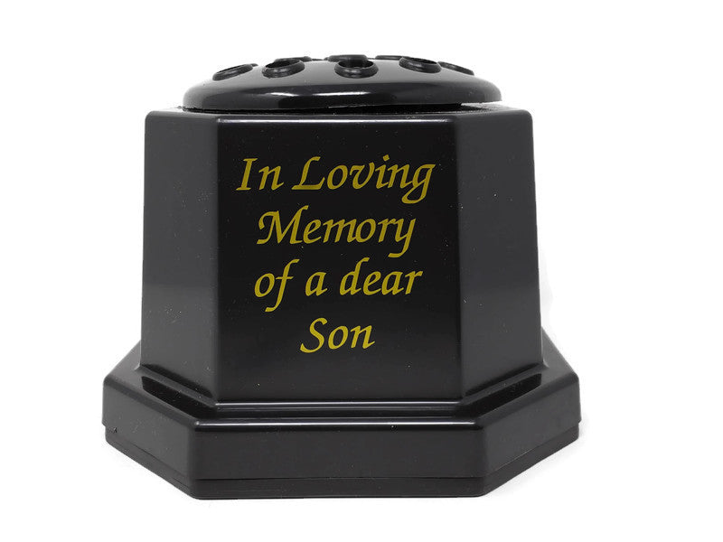In Loving Memory Black Memorial Pot - Son