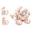 Wooden Craft Embellishments - Floral Cats - Pack of 12
