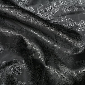 1 metre Paisley Jacquard Lining - Grey
