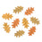 Stressed Wooden Autumn Leaves  Pack of 9