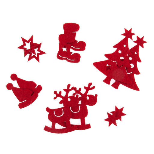 Craft Embellishment  Felt Assorted Red -  Pack 12