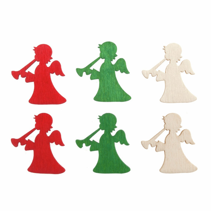 Craft Embellishment - Wooden Angels - Pack of 12