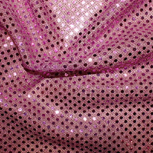 1 Metre Lilac Sequin Jersey Fabric with 3mm Diameter Sequins