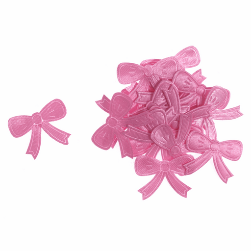 Pack of 70 Flat Pink Bows 3cm x 2.5cm