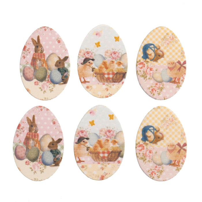 Craft Embellishments Easter Eggs -  Pack of 6