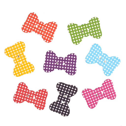 Craft Embellishments Polka Dot Bow Ties -  Pack of 10