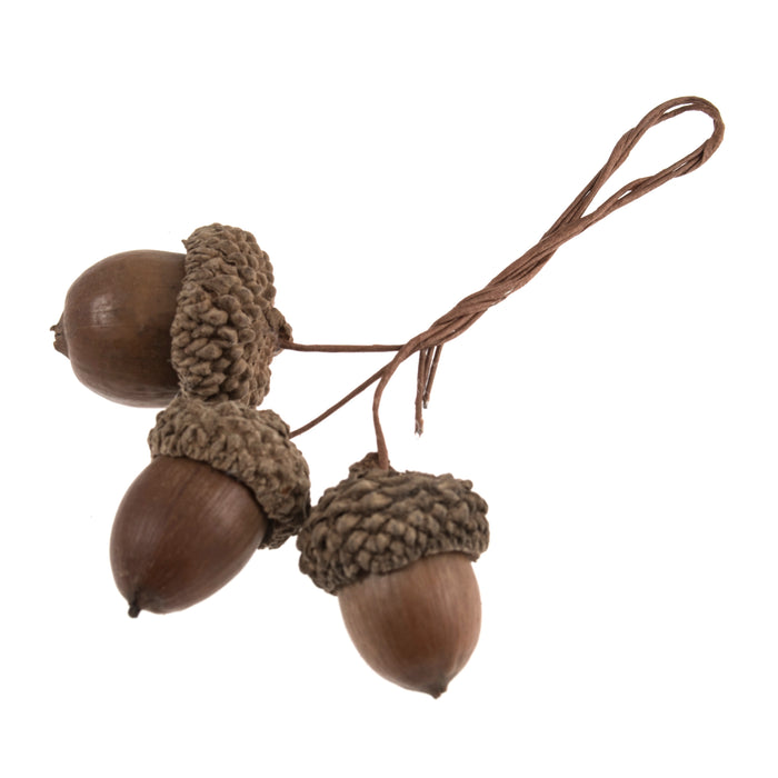 9 Pieces of Natural Acorn Picks on Wires