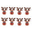 Craft Embellishments - Glitter Reindeers x 8