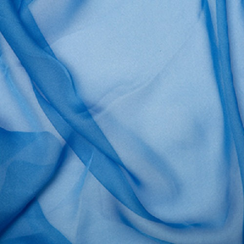 Chiffon Cationic Fabric x 145cm - Copen Blue