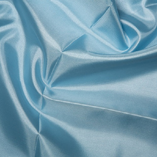 1 Metre Habotai Powder Blue Silk Lining Fabric 100% Polyester  145cm / 58" wide