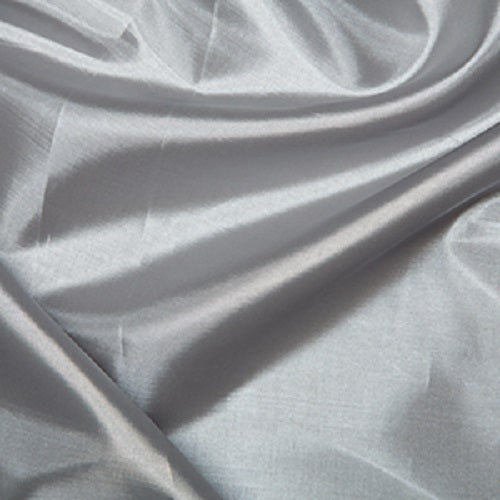 1 Metre Habotai Silver Silk Lining Fabric 100% Polyester  145cm / 58" wide