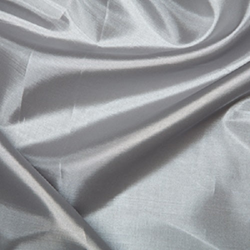 1 Metre Habotai Silver Silk Lining Fabric 100% Polyester  145cm / 58" wide