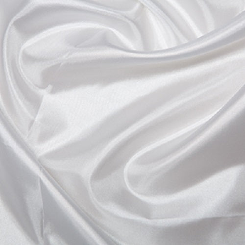 1 Metre Habotai White Silk Lining Fabric 100% Polyester  145cm / 58" wide