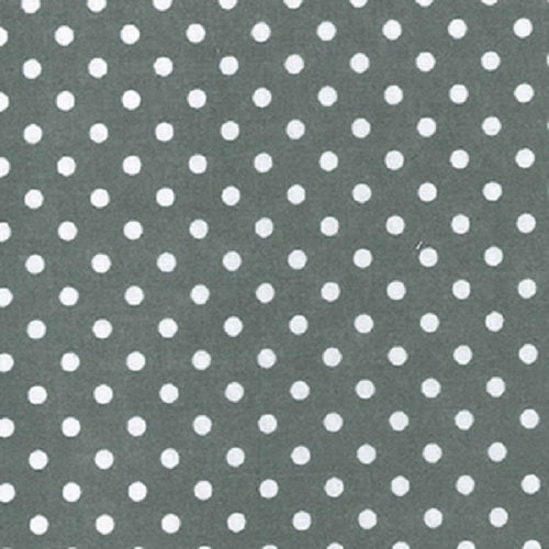 Grey Polka Dot Polycotton Fabric