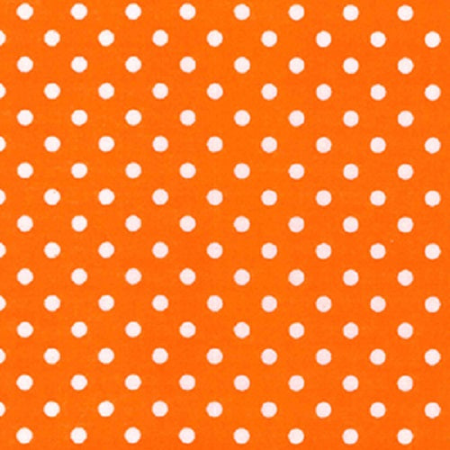 4mm Polka Dot Polycotton Fabric x 112cm - Orange