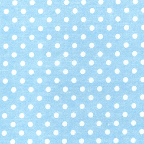 4mm Polka Dot Polycotton Fabric x 112cm - Pale Blue