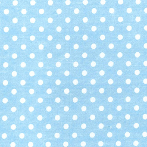 4mm Polka Dot Polycotton Fabric x 112cm - Pale Blue