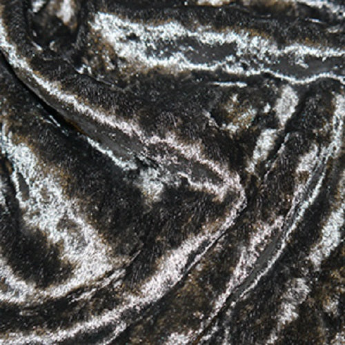 Ice Crushed Velvet Fabric x 147cm - Silver