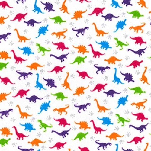 Polycotton Dinosaur Footprint Fabric x 112cm / 44"