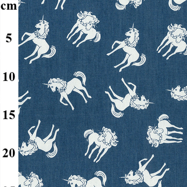 Printed Denim- 100% Cotton - 147cm/58" - Unicorn