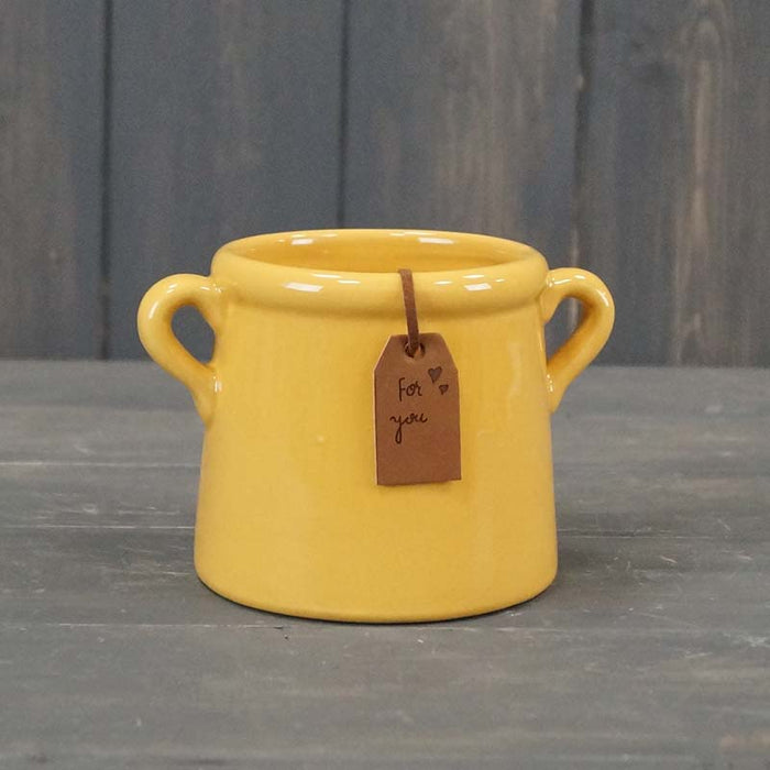 Burnt Yellow Pot x 8cm
