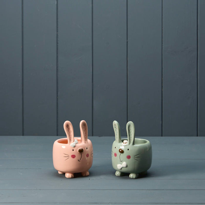 12cm Rabbit Pot - One Pot Colour Picked At Random