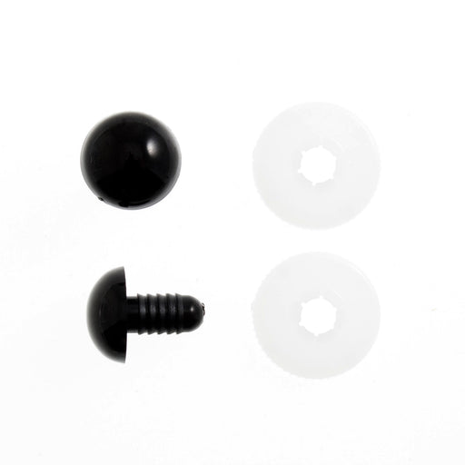 Toy Eyes Solid 15mm Black Pack of 4