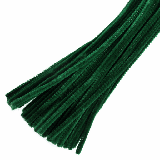 30 x Chenilles Pipe Cleaners  30cm x 6mm - Green
