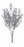 5 Stem Glittered Eucalyptus Bush x 30cm - Silver