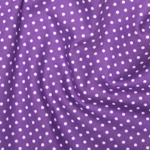 3mm Polka Dot 100% Cotton Poplin Fabric x 112cm wide - Purple