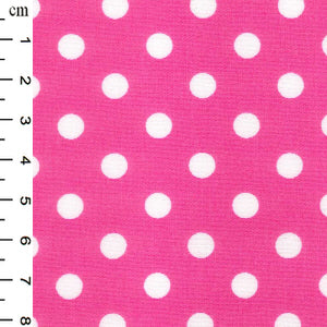 100% Cotton Poplin Fabric Cerise - 7mm Polka Dot - 112cm wide - 1 Metre