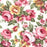 Pink Garden Roses Fabric Width: 112cm (44 inches) 1 Metre, 100% Cotton T123