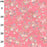 1 Metre 100% Cotton Fabric - Rose Blossom on Pink locationA2