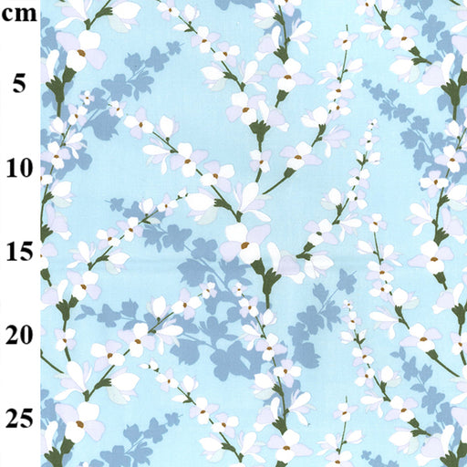 1 Metre Blossom on Baby Blue Sky Background100% Cotton Fabric x 110cm  Width