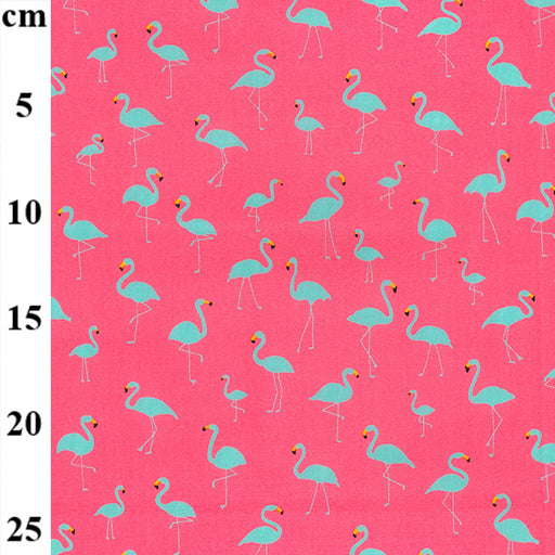 1 Metre 100% Cotton Fabric x 112cm / 44" - Modern Pink & Grey Flamingo location\a2