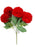7 Head Spiky Chrysanthemum Bush x 32cm - Red