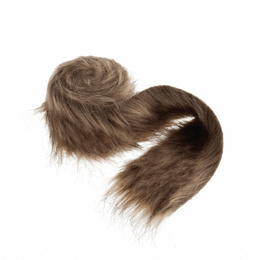 Faux Fur Trim: 2m x 80mm: Brown