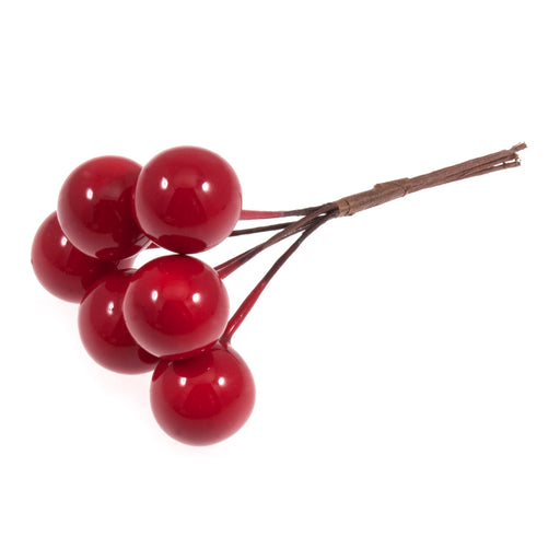 6 Red Berries - 15mm